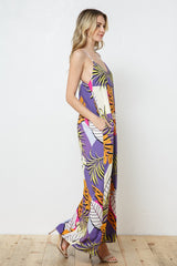 EN-A0435-PRINT MAXI DRESS WITH ADJUSTABLE STRAPS