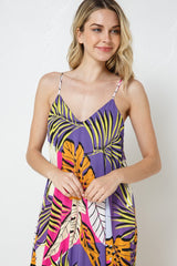 EN-A0435-PRINT MAXI DRESS WITH ADJUSTABLE STRAPS