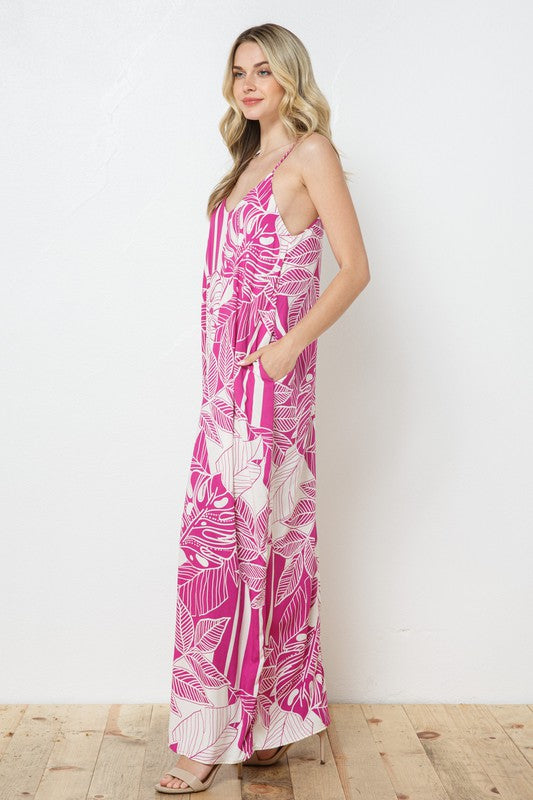 EN-A0342-PRINT MAXI DRESS WITH ADJUSTABLE STRAPS