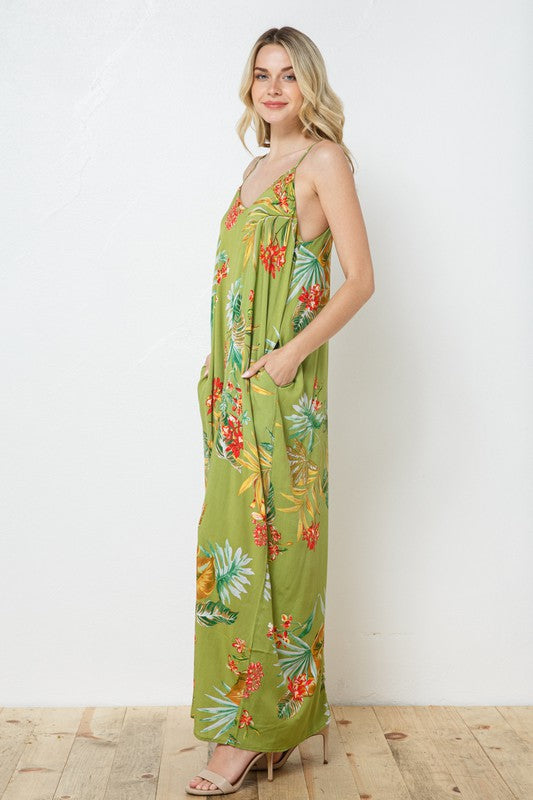 EN-A0295-PRINT MAXI DRESS WITH ADJUSTABLE STRAPS