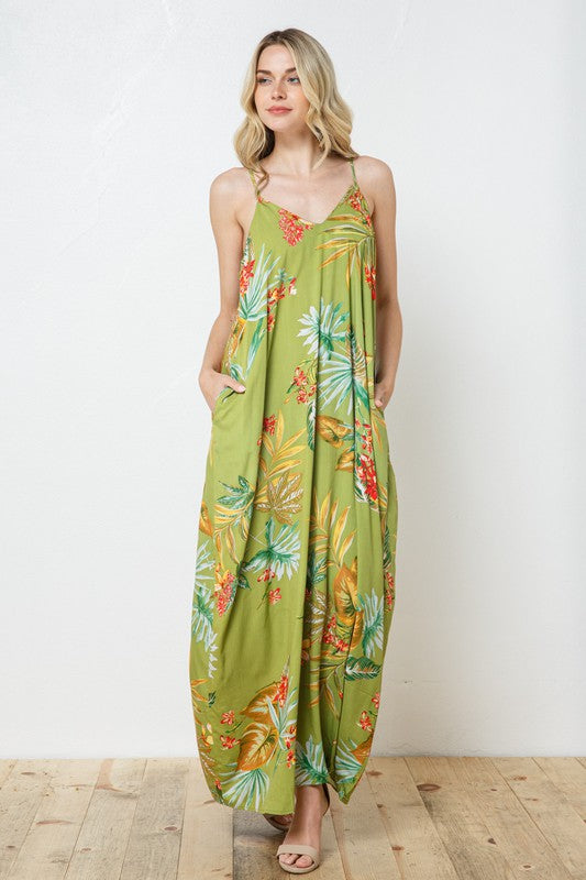 EN-A0295-PRINT MAXI DRESS WITH ADJUSTABLE STRAPS