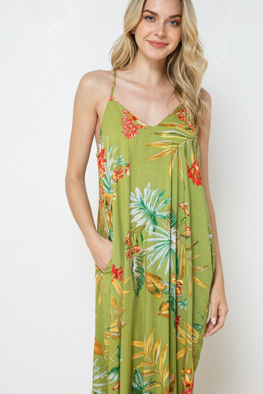 EN-A0295-PRINT MAXI DRESS WITH ADJUSTABLE STRAPS