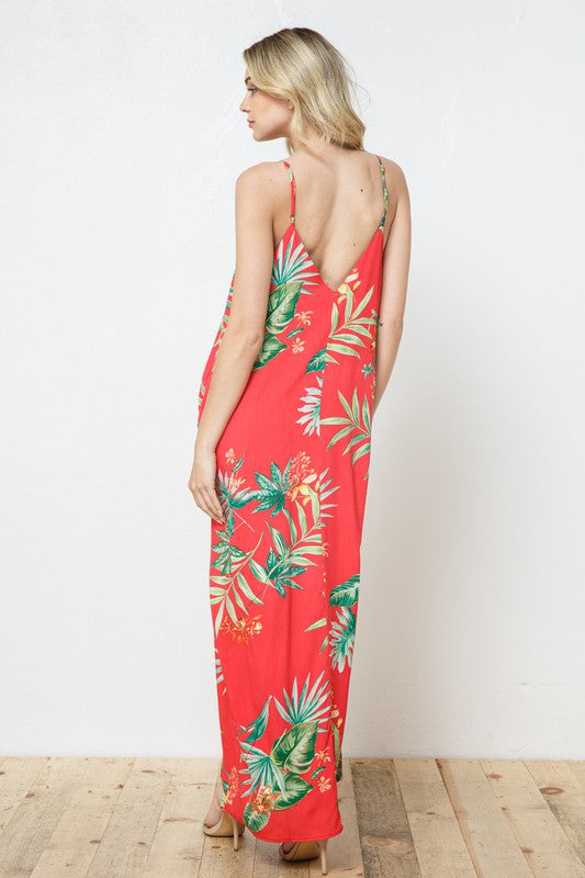 EN-A0295-PRINT MAXI DRESS WITH ADJUSTABLE STRAPS