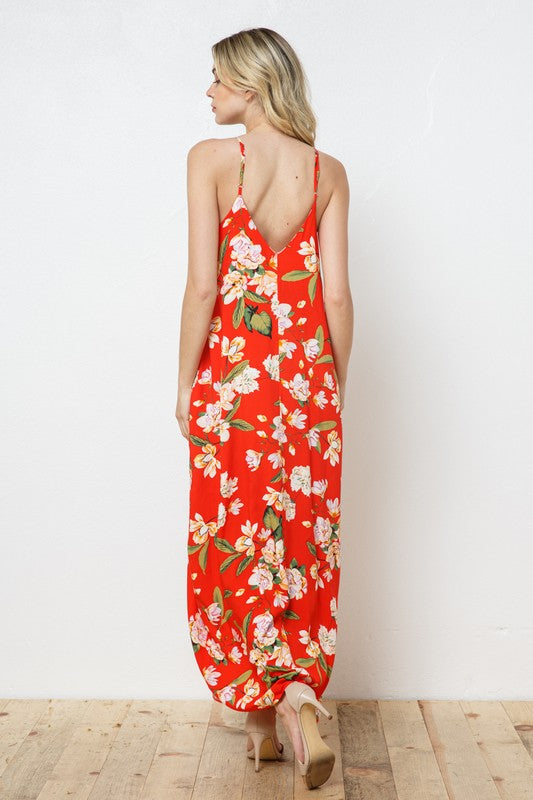 EN-A0143-PRINT MAXI DRESS WITH ADJUSTABLE STRAPS