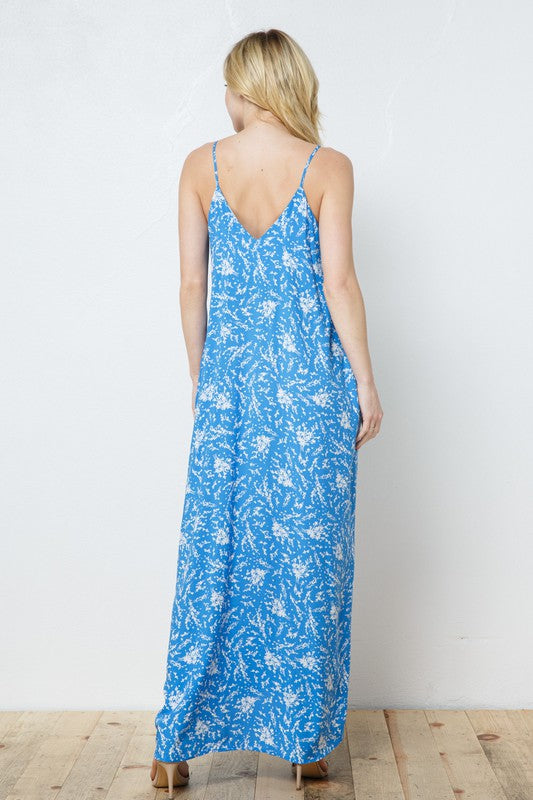 EN-A0352-PRINT MAXI DRESS WITH ADJUSTABLE STRAPS