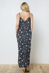 EN-A0352-PRINT MAXI DRESS WITH ADJUSTABLE STRAPS