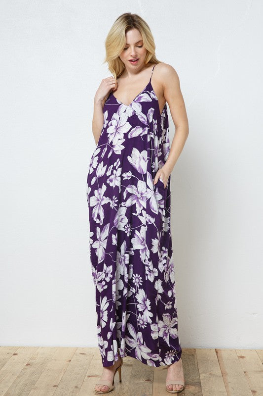 EN-A0413-PRINT MAXI DRESS WITH ADJUSTABLE STRAPS