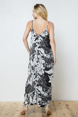 EN-A0526-PRINT MAXI DRESS WITH ADJUSTABLE STRAPS