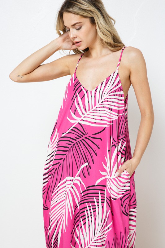 EN-A0450-PRINT MAXI DRESS WITH ADJUSTABLE STRAPS