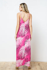 EN-A0450-PRINT MAXI DRESS WITH ADJUSTABLE STRAPS