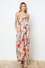 EN-A0255- PRINT MAXI DRESS WITH ADJUSTABLE STRAPS