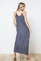 DY-BD58831-Full Length Striped Harem Maxi Dress