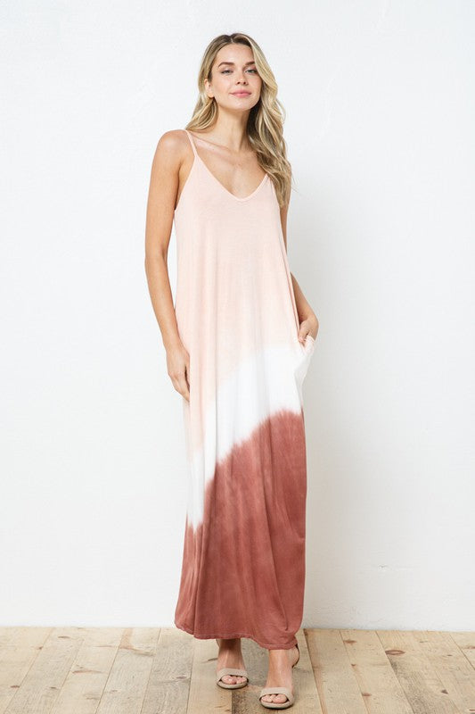 DY-D11369-2-Tie Dye Sleeveless Harem Maxi Dress