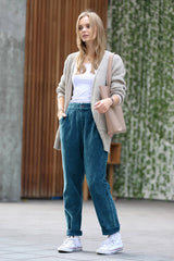 SI-23819 Washed Corduroy Pleated Pants