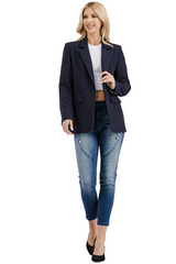 CASUAL JACKET WITH BUTTON CLOSURE AND FLAP POCKETS