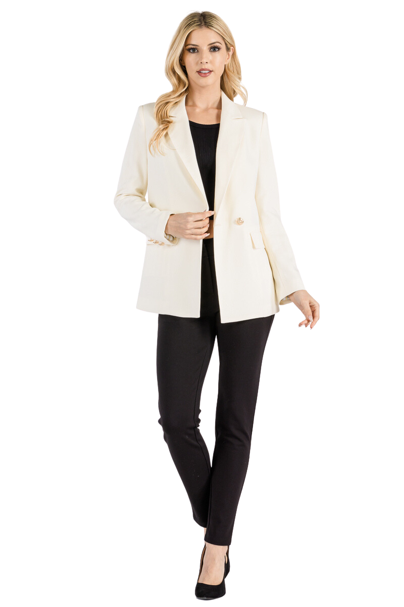 LONG LINE DOUBLE JACKET WITH SLIGHTLY LOOSE FIT