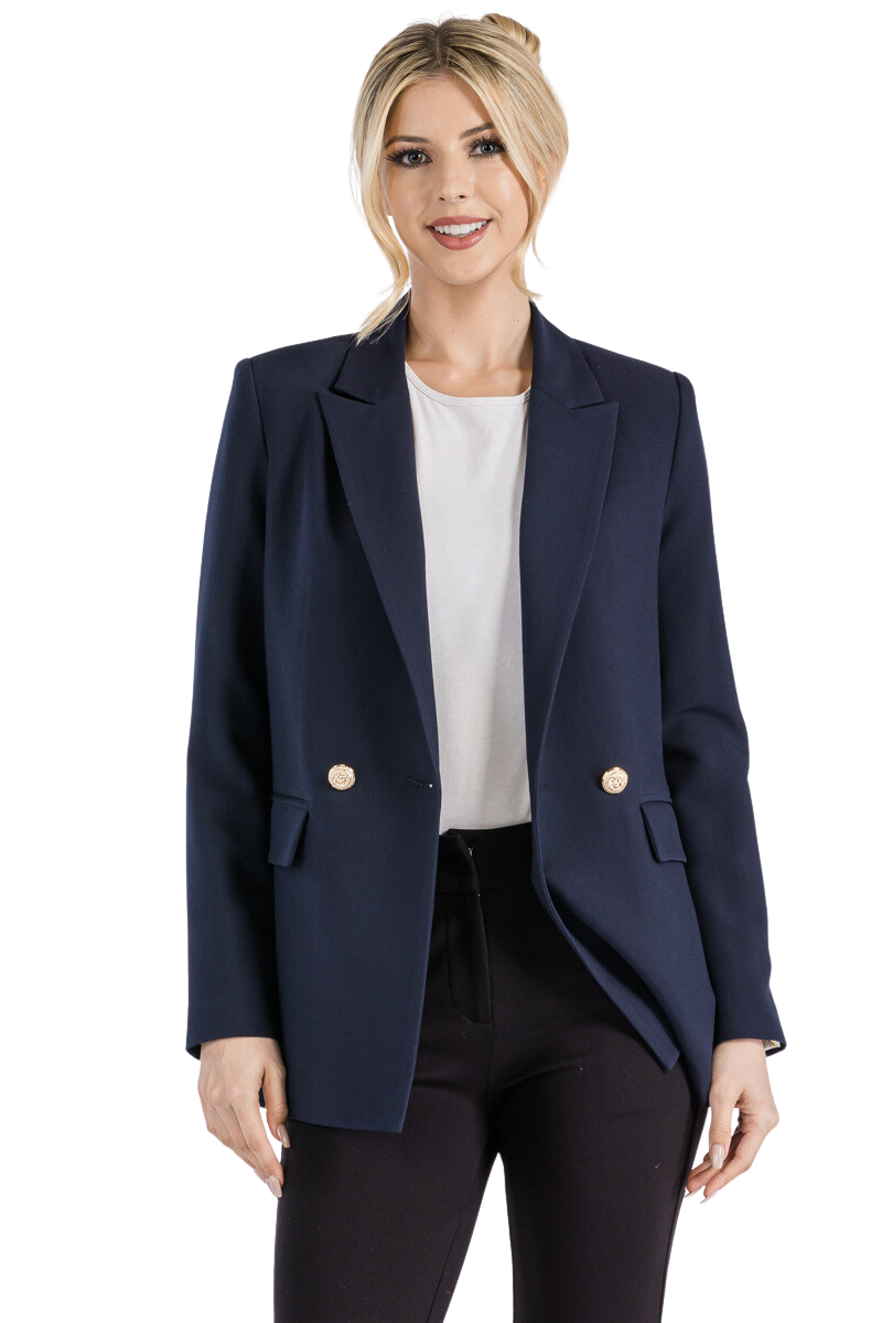 LONG LINE DOUBLE JACKET WITH SLIGHTLY LOOSE FIT