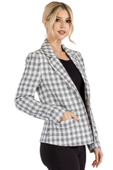 PLAID PATTERN CASUAL JACKET