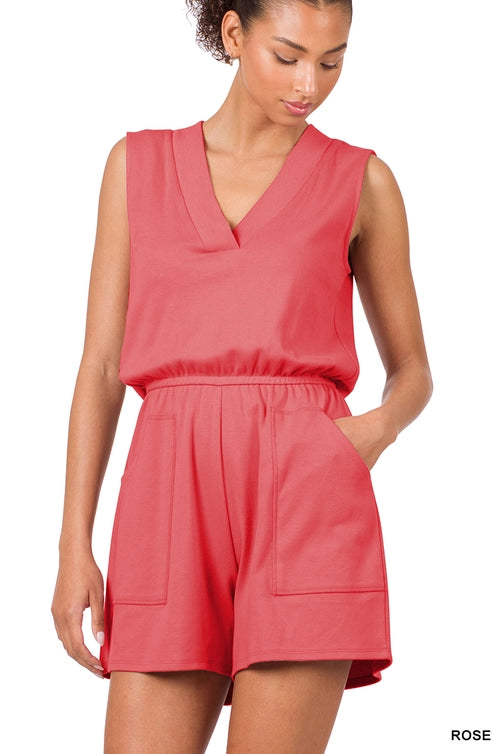 SI-22120 Cotton Romper with Pockets